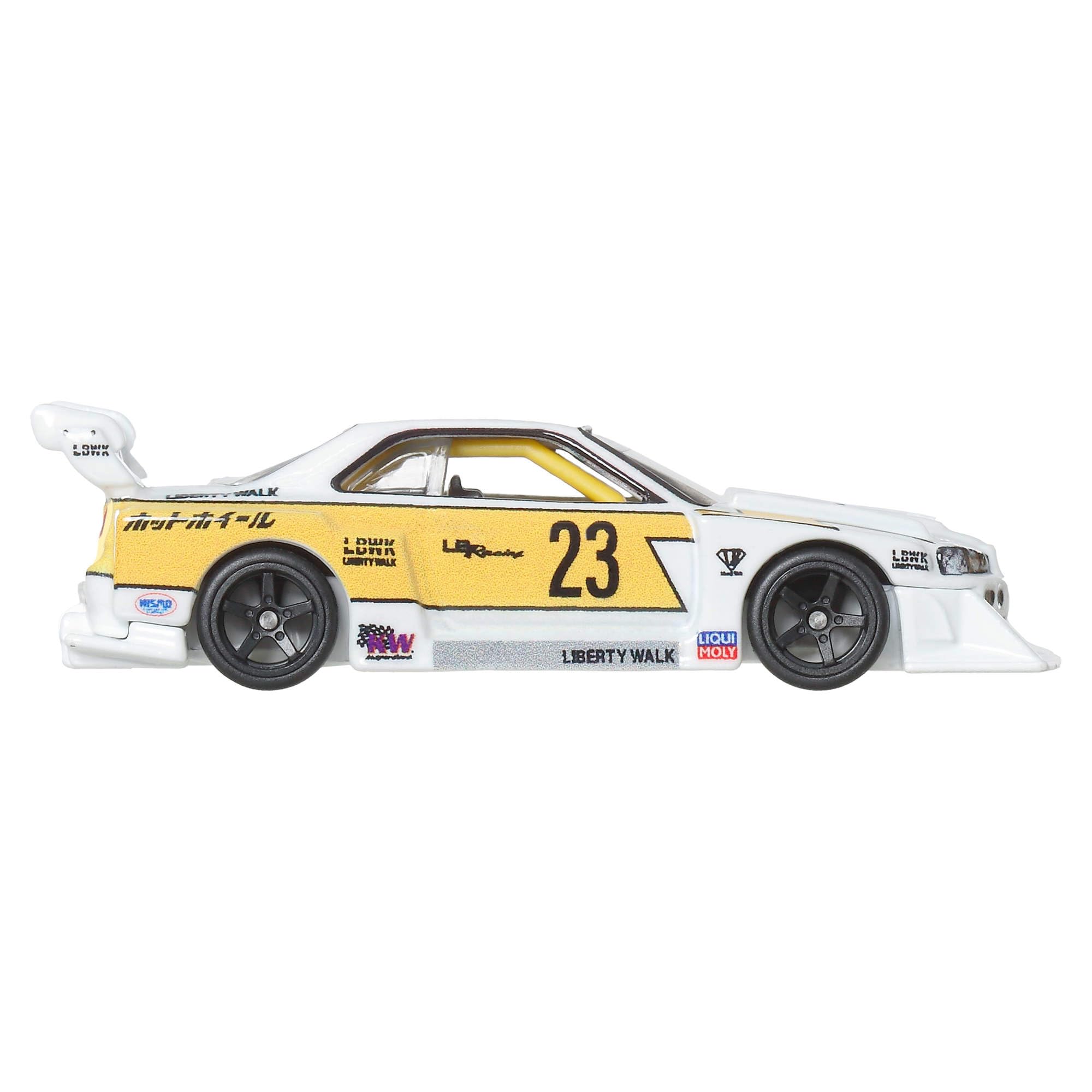 Hot Wheels LB-ER34 detailed deco captures iconic style for collection.