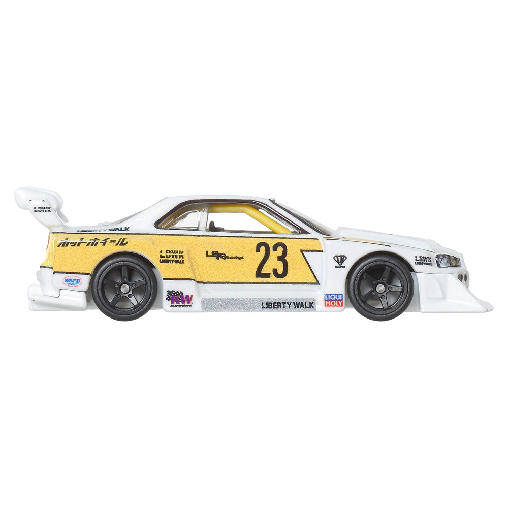 Hot Wheels LB-ER34 detailed deco captures iconic style for collection.