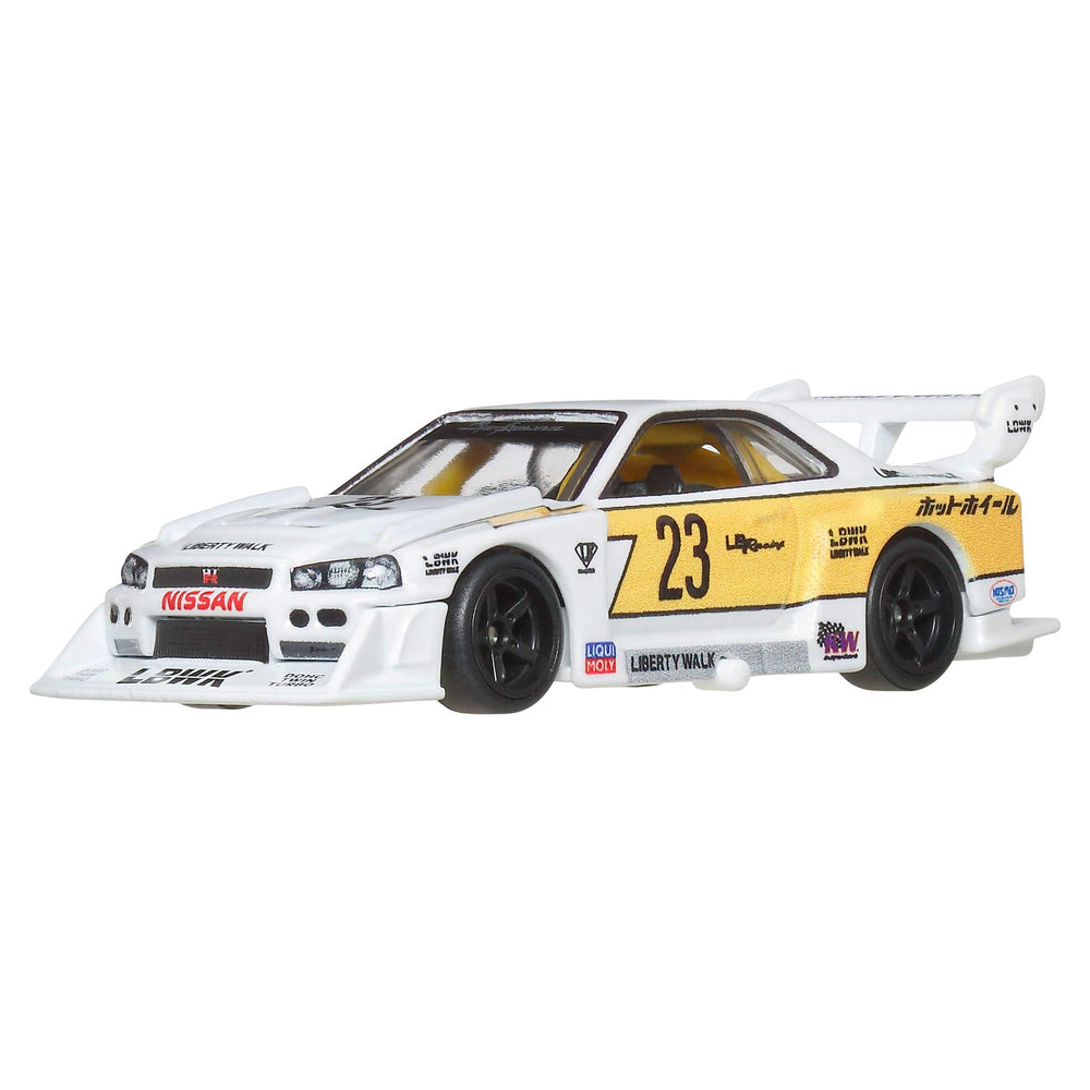 Hot Wheels LB-ER34 silhouette front view with authentic detailing for display.