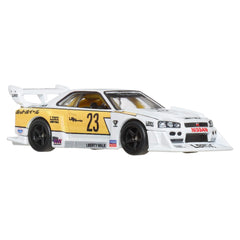 Hot Wheels LB-ER34 silhouette side view highlights Real Riders tires.