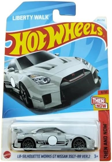 Hot Wheels LB-Silhouette Works GT Nissan 35GT-RR Ver.2 gray, ideal for display and collection.