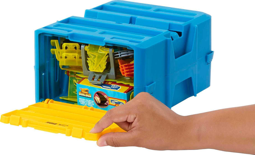 Hot Wheels Lightning Boost Pack curved track creating sharp turns