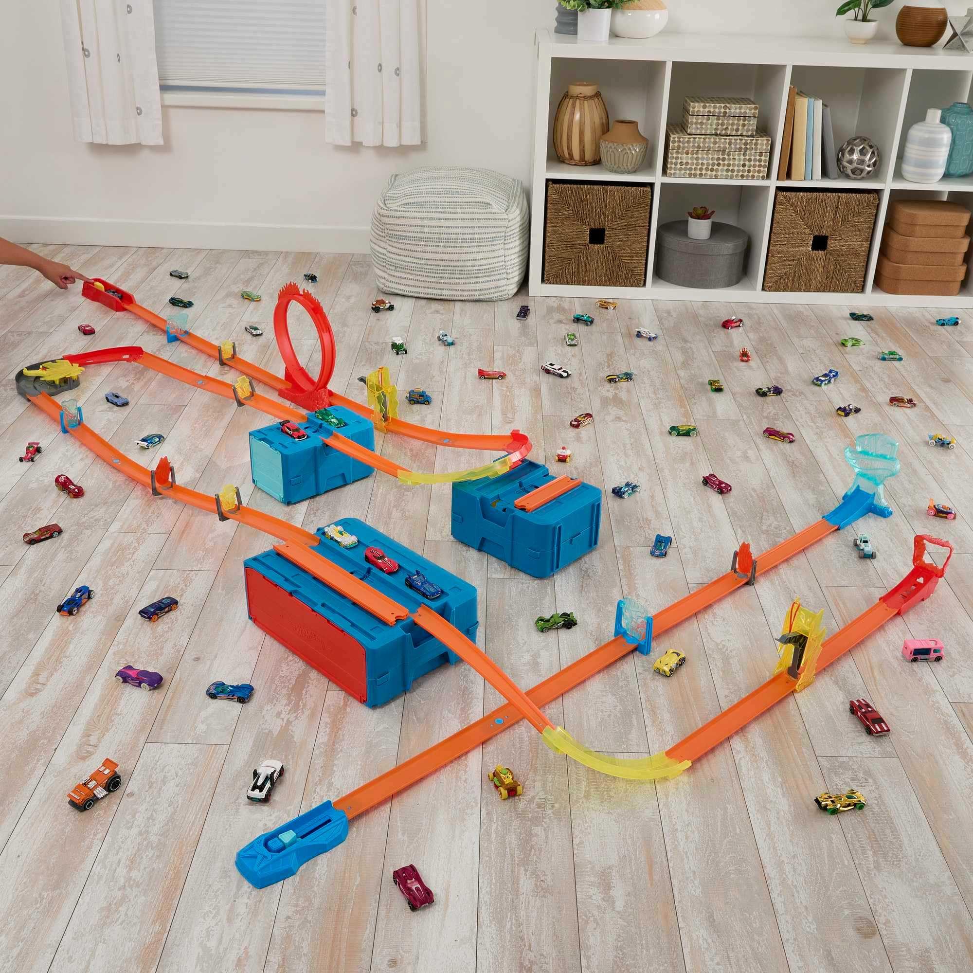 Hot Wheels Lightning Boost Pack straight track ready for a fast run