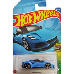 Hot Wheels Lotus Emira blue mint condition, perfect for a display collection.