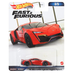 Hot Wheels Lykan HyperSport 1:64 scale with sleek metallic detailing.