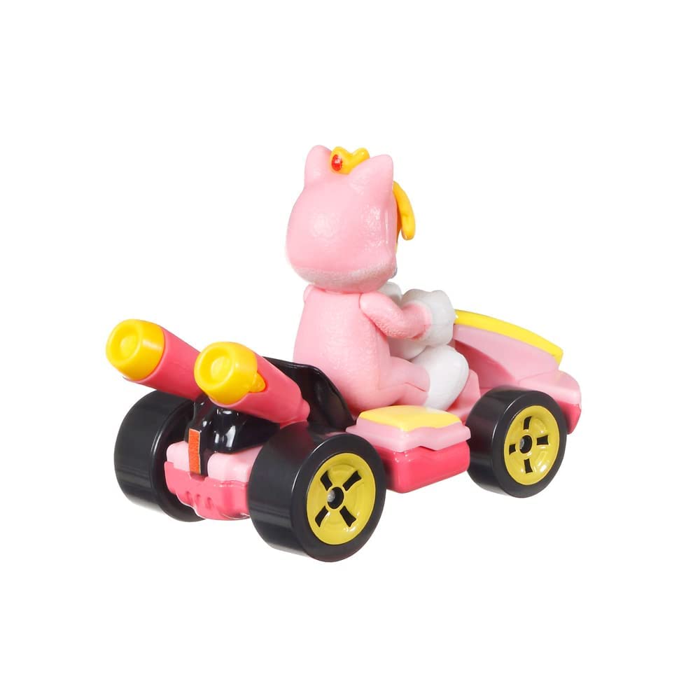 Hot Wheels Mario Kart Cat Peach pink standard kart decal close-up reveals detailed character design