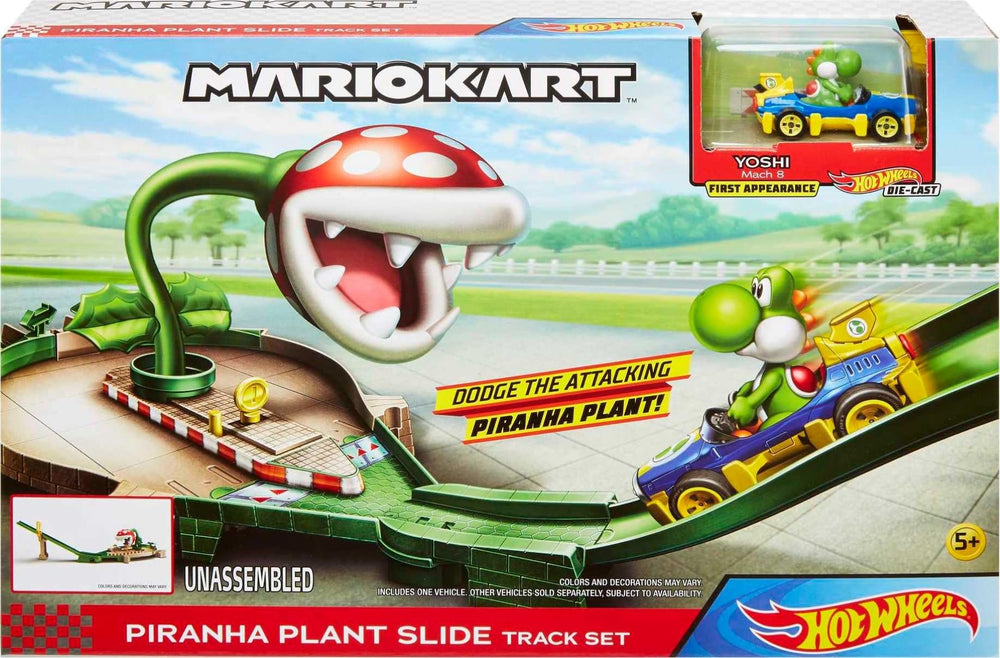 Hot Wheels Mario Kart Circuit Connection image demonstrates expandable play with other sets.