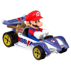 Hot Wheels Mario Kart circuit special theme; vibrant styling for display and collection.