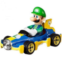 Hot Wheels Luigi Mach 8 metal finish car for collectors and play