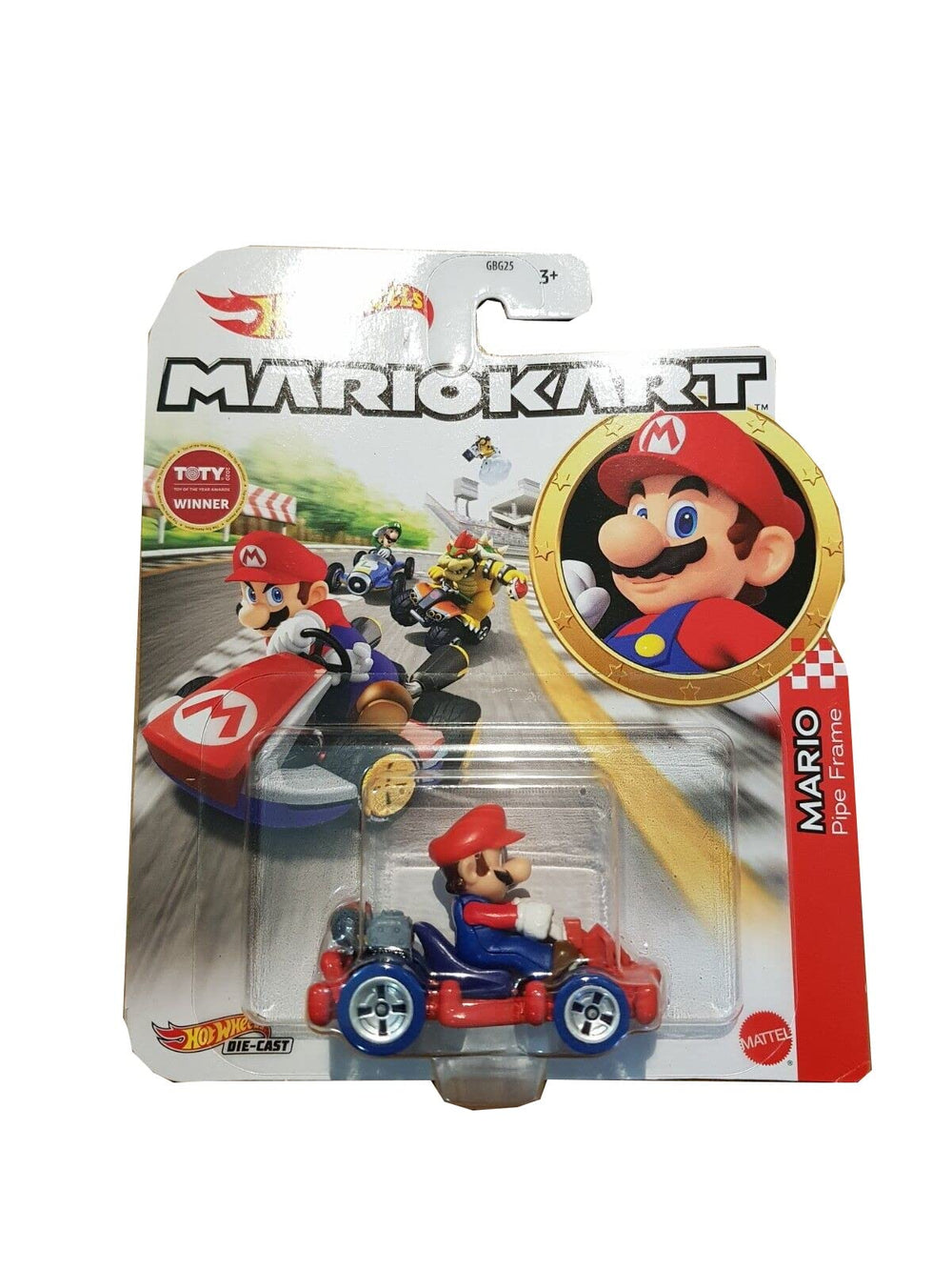 Hot Wheels Mario Kart Mario Pipe Frame angle view highlighting track integration