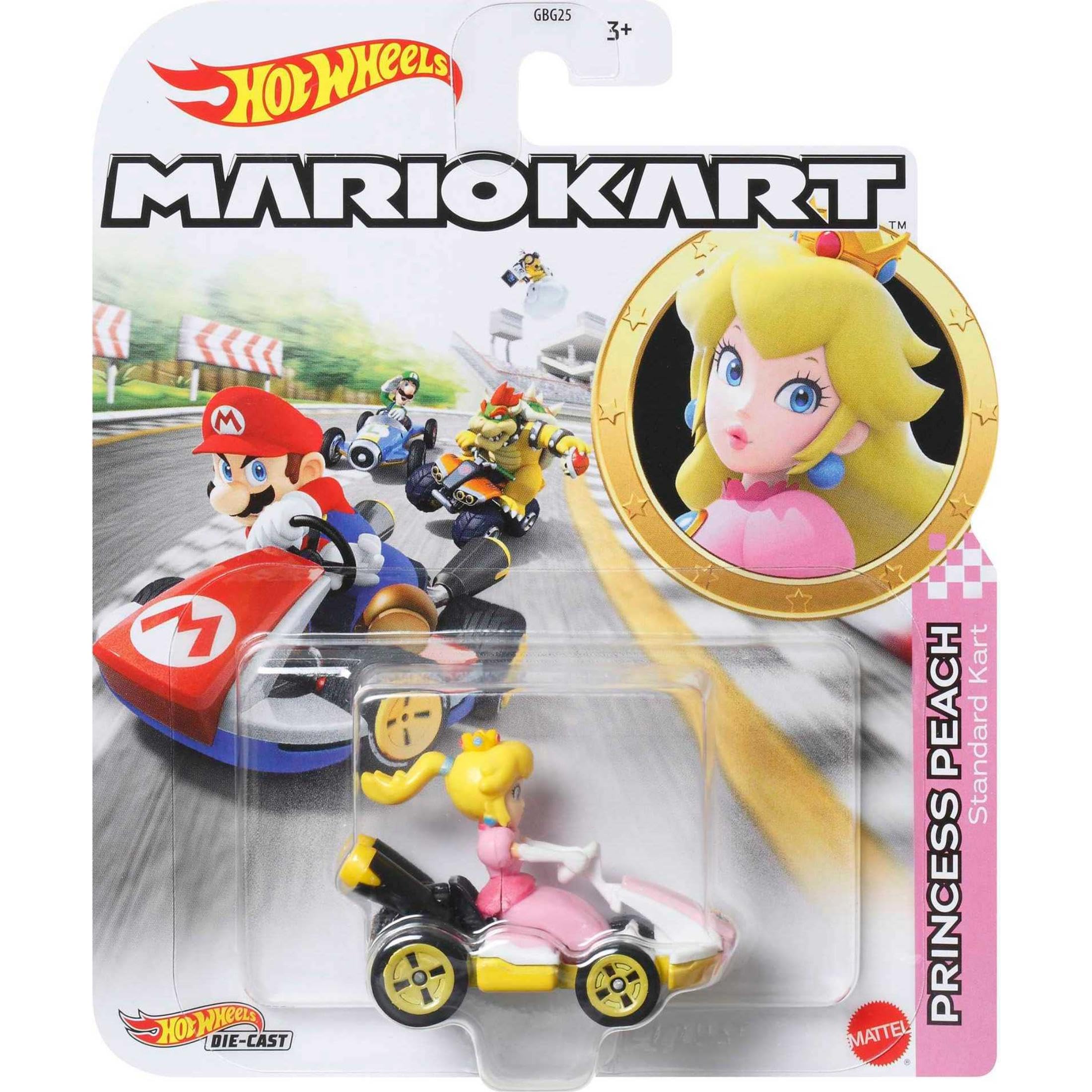 Hot Wheels Mario Kart Peach 1:64 die-cast vehicle for fast track play