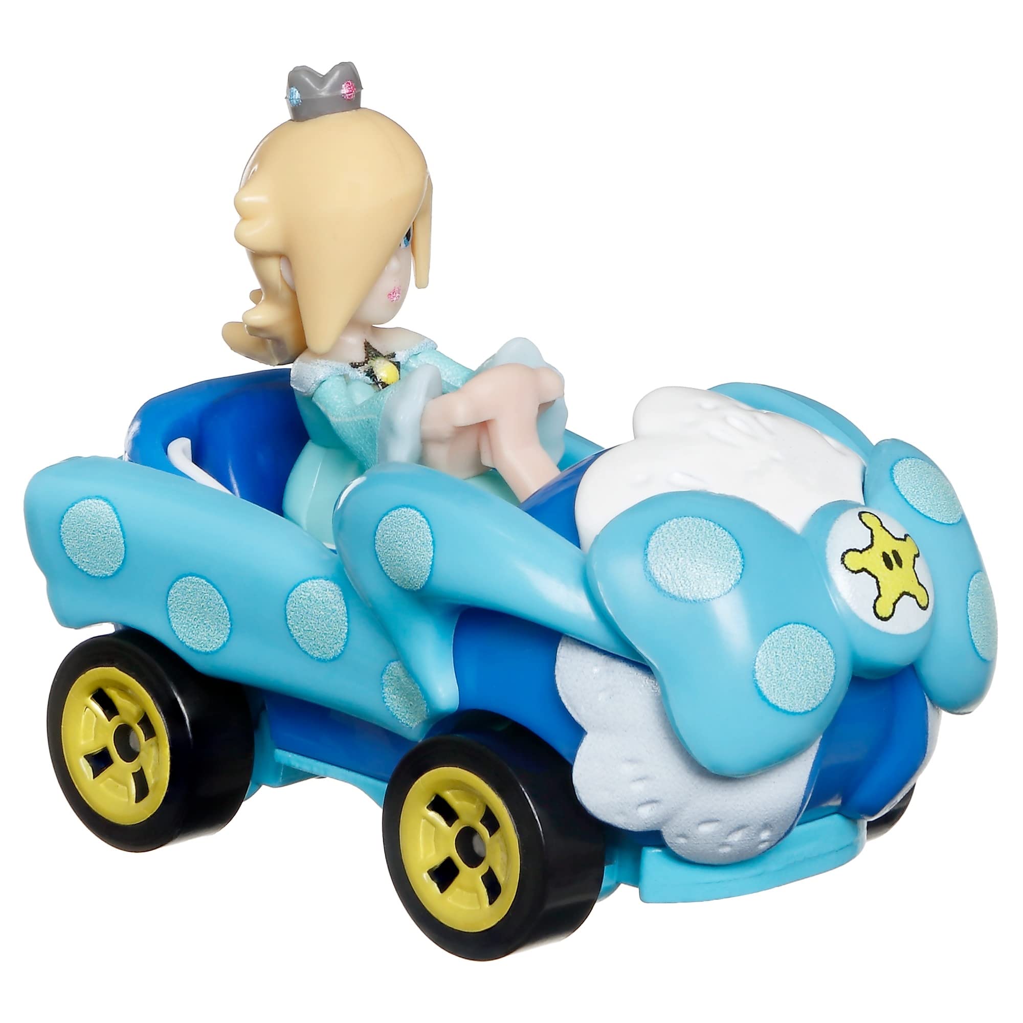 Hot Wheels Mario Kart Rosalina in kart showcases iconic character at kid-friendly speed