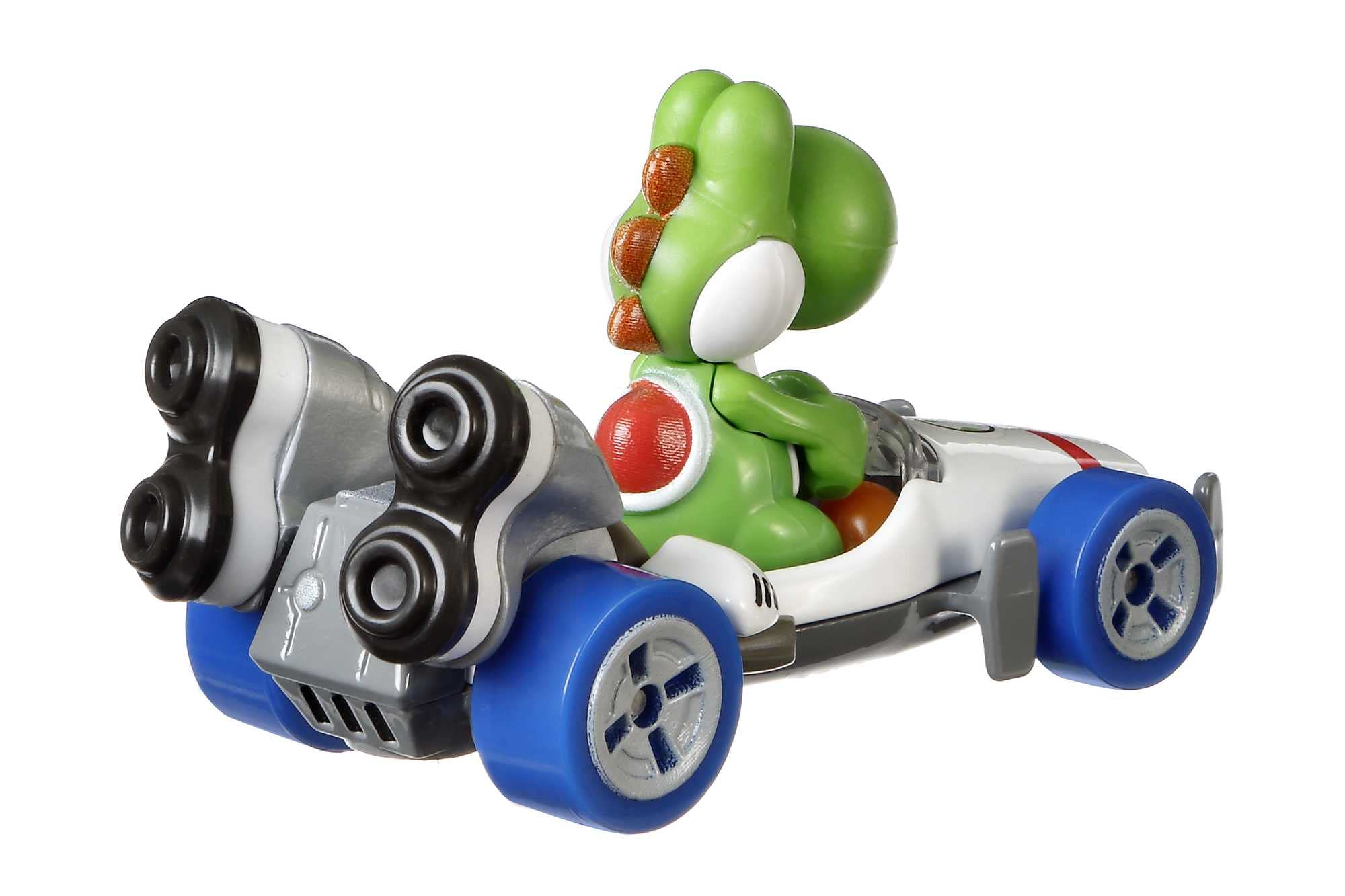 Hot Wheels Mario Kart Yoshi 1:64 die-cast toy perfect for creative storytelling and racing.