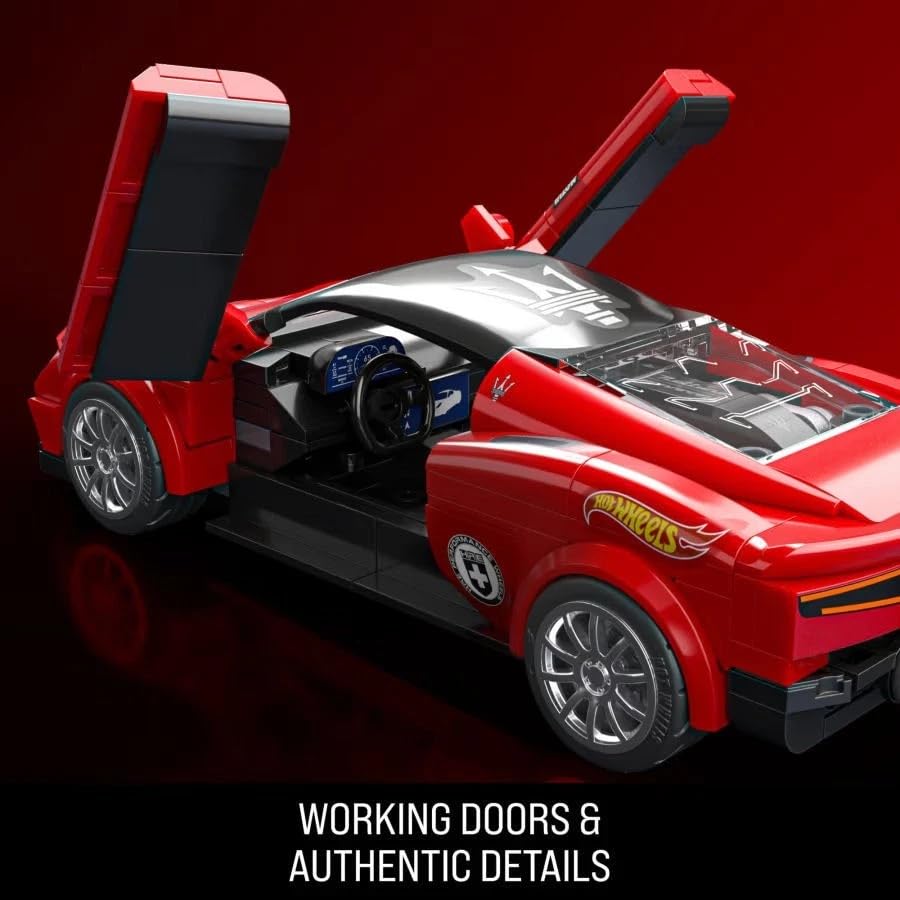 Hot Wheels Maserati MC20 assembly in progress for hands-on building.