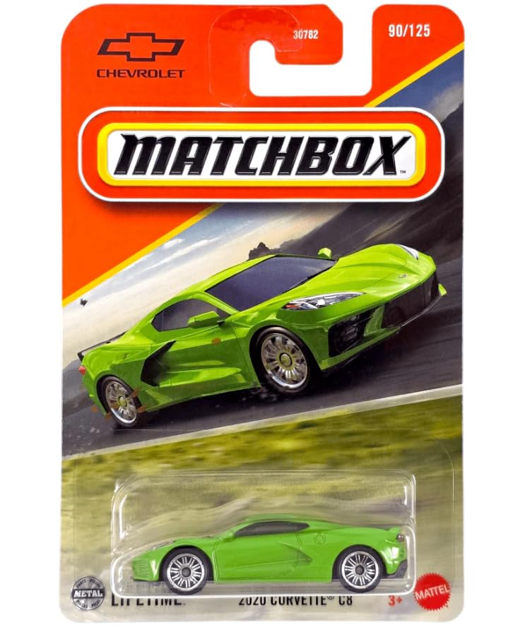 Hot Wheels Matchbox 2020 Chevy Corvette C8 green 1:64 diecast for display and collection
