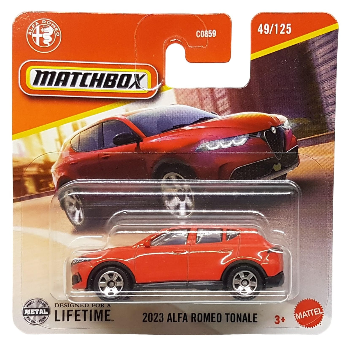 Hot Wheels Matchbox 2023 Alfa Romeo Tonale front view for display