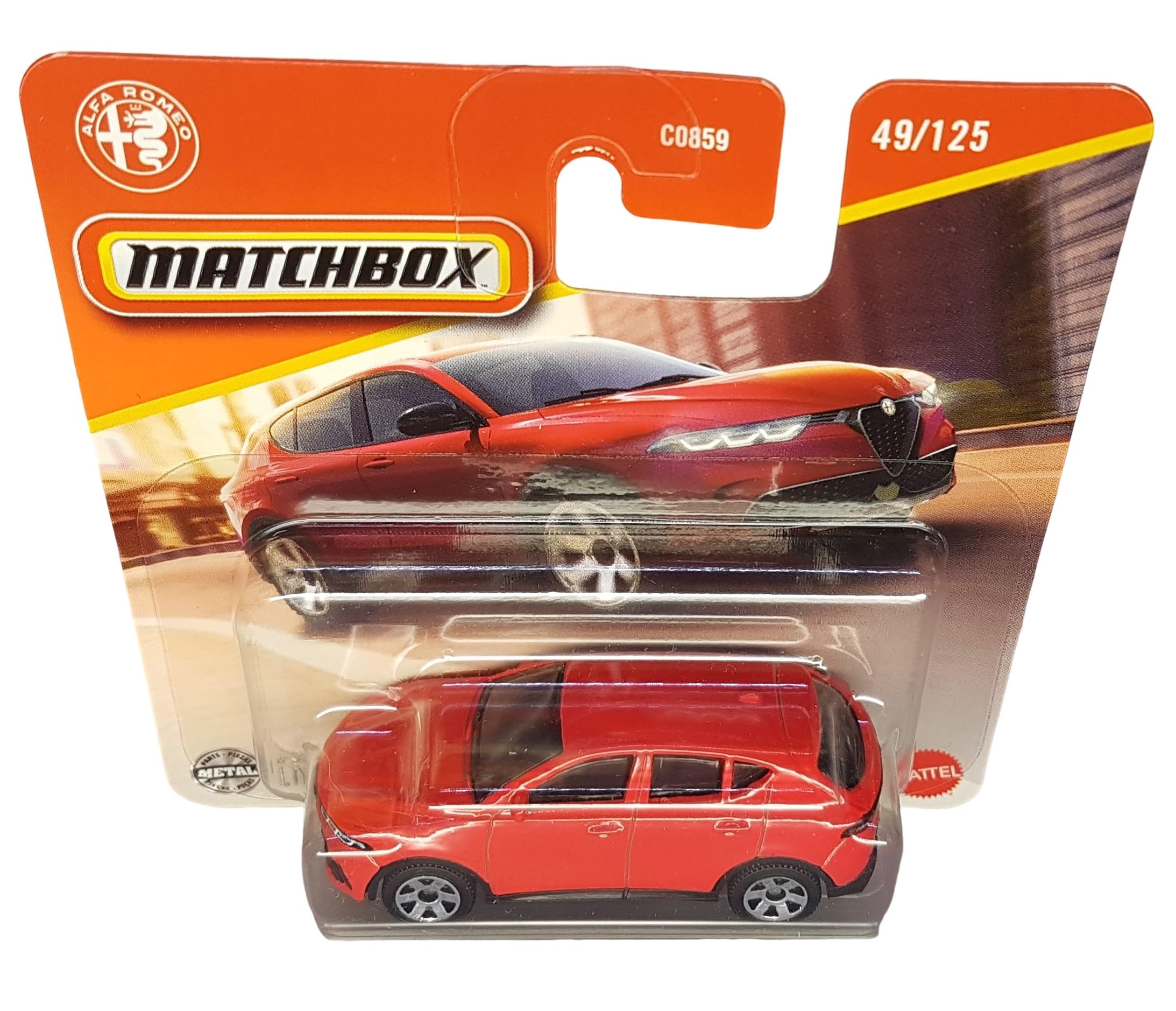 Hot Wheels Matchbox 2023 Alfa Romeo Tonale side view for display and collection