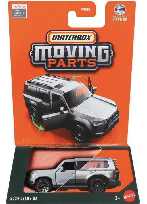 Hot Wheels Matchbox Lexus GX gray diecast with moving doors for interactive play