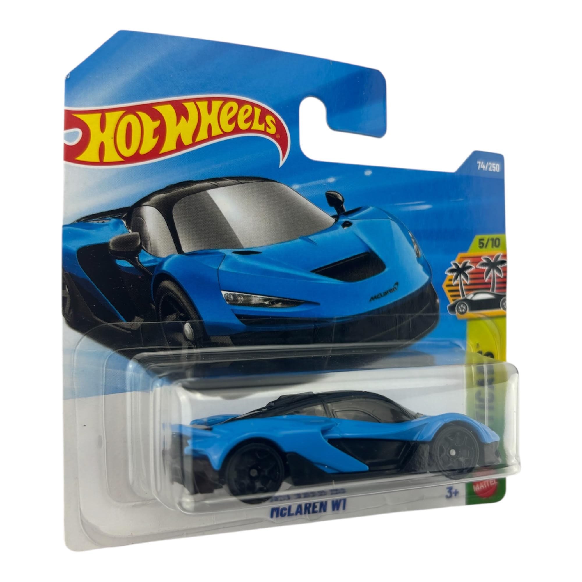 Hot Wheels McLaren W1 blue boxed new-in-box display piece