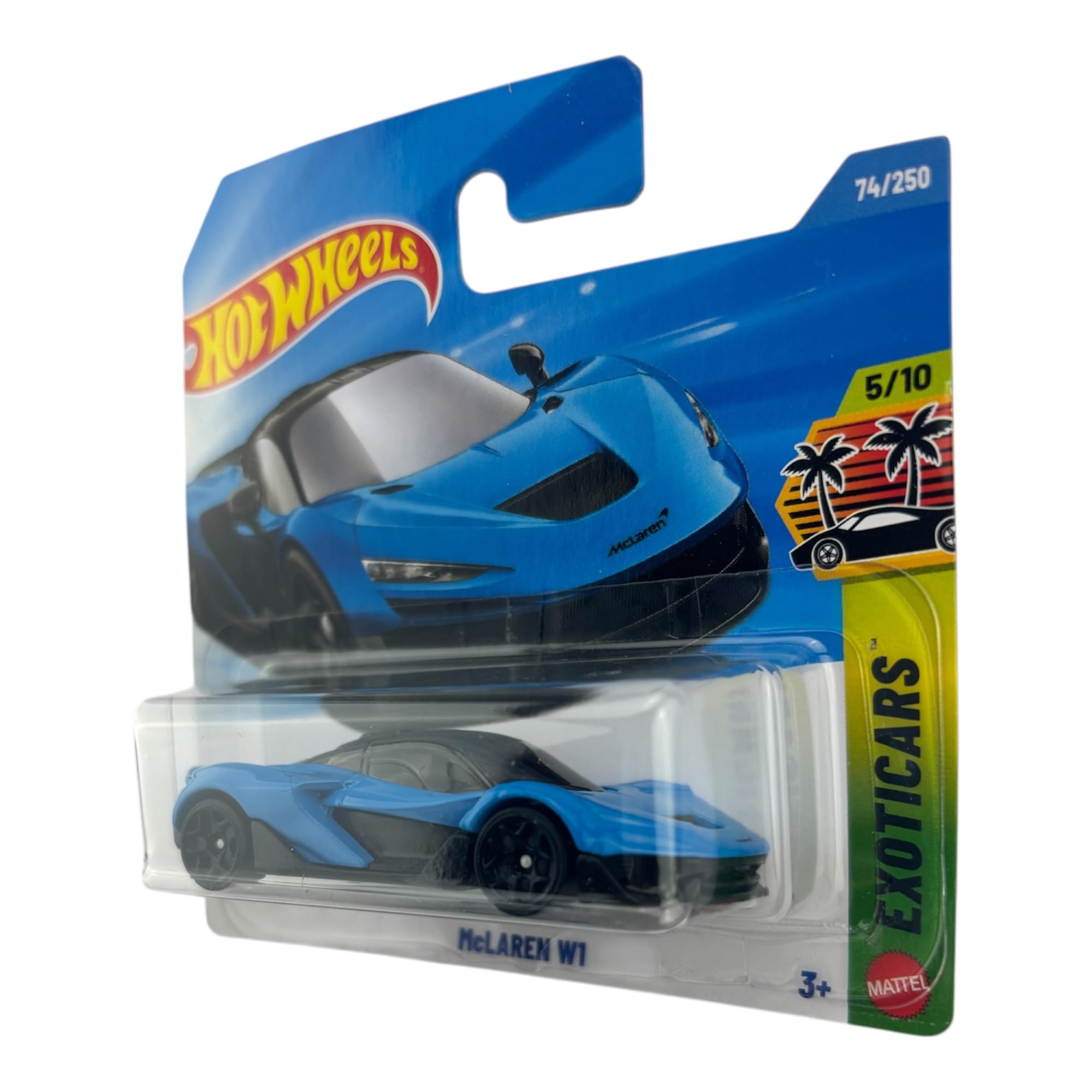 Hot Wheels McLaren W1 blue Exoticars 5/10 model for avid collectors