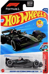 Mattel Hot Wheels Mercedes-AMG Petronas F1 Track Aces die-cast car for display and collection.
