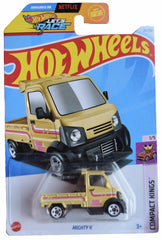 Hot Wheels Mighty K yellow compact kings, ideal display piece for collectors.