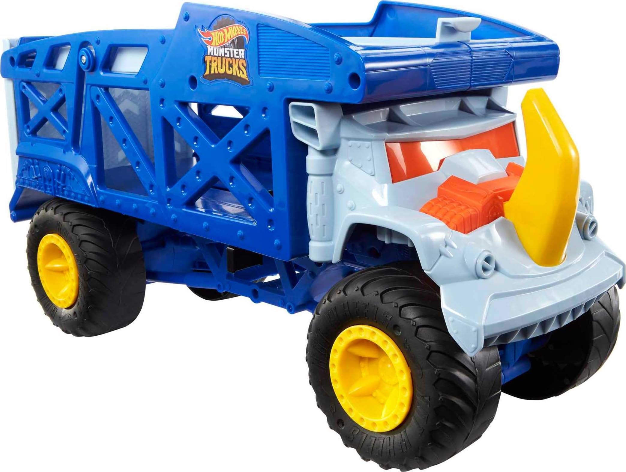Hot Wheels Monster Mover Rhino front view shows bold design for play