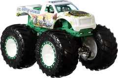 Hot Wheels Monster Trucks 4-Pack front box display for instant excitement and collection.