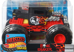 Hot Wheels Monster Trucks back of packaging shows strength and motor traits.