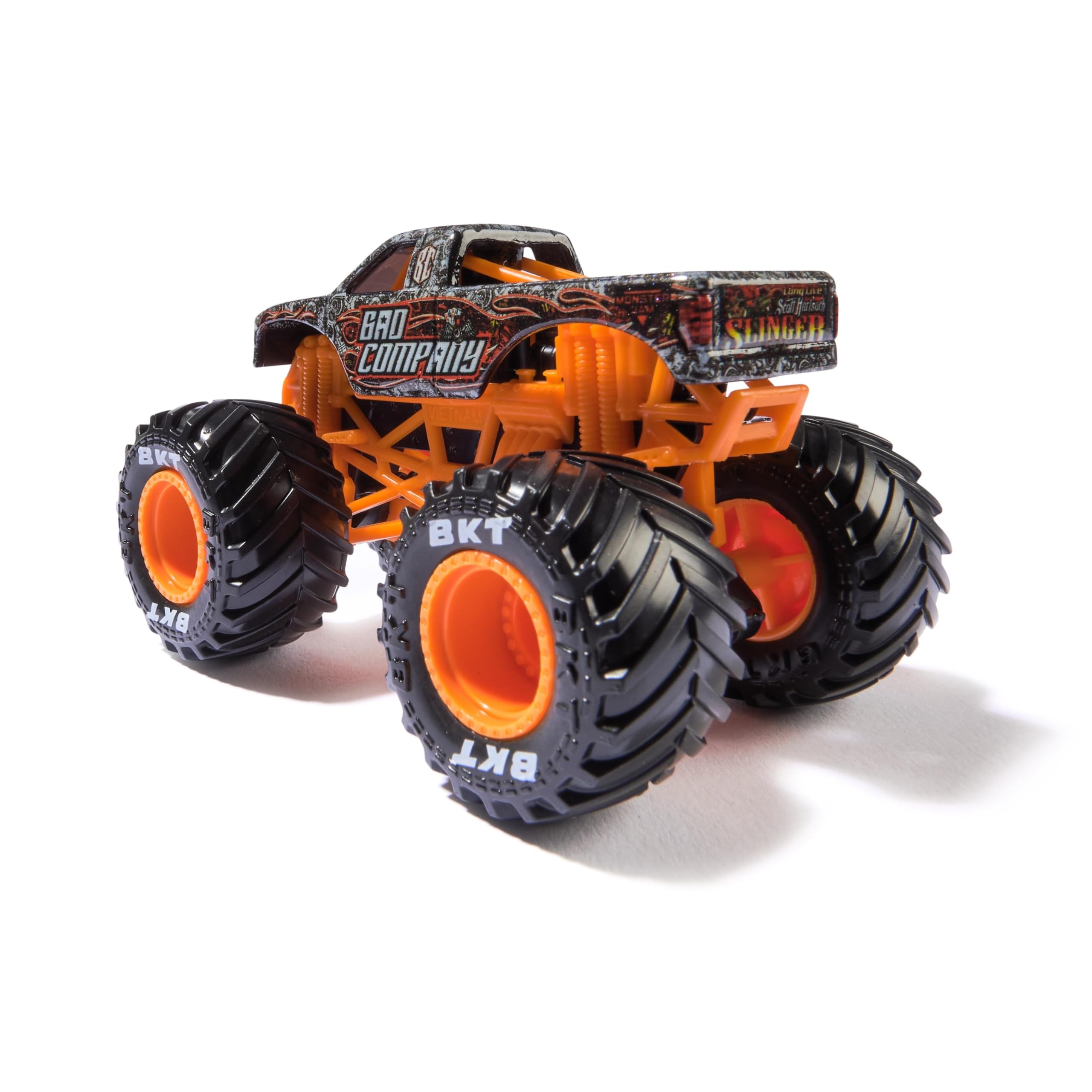 Hot Wheels Monster Trucks Bad Company Series 41 side profile showcases classic livery for fans