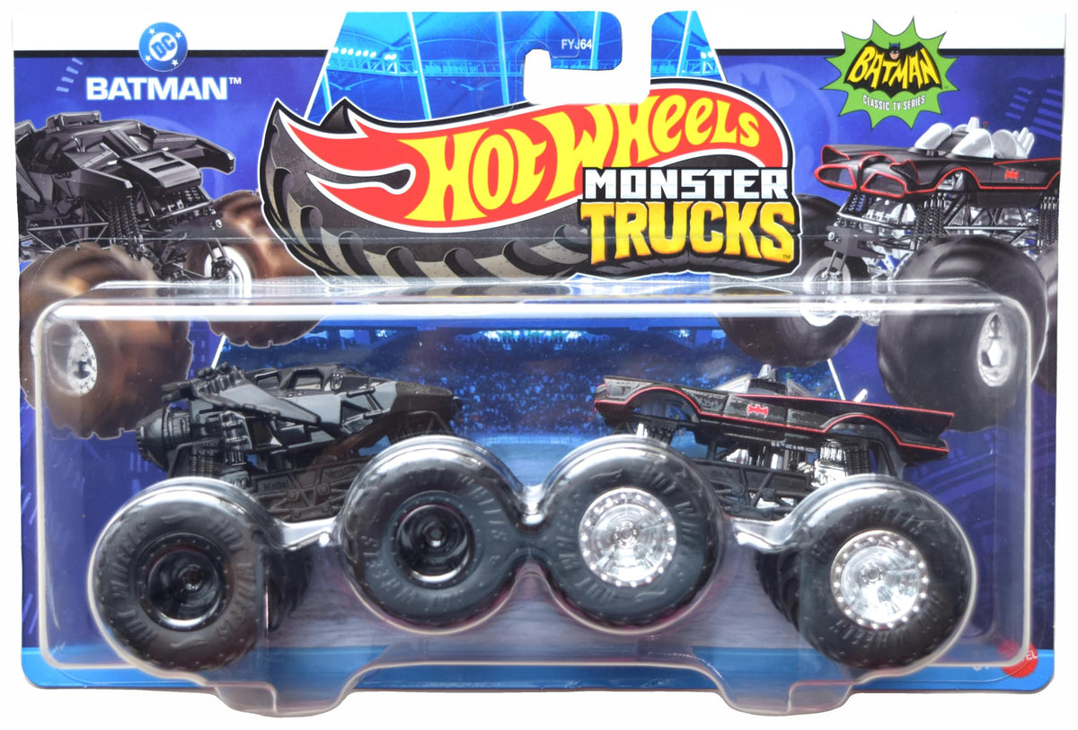 Hot Wheels Monster Trucks Dark Knight vs Classic TV Series 1:64 die-cast for display and play