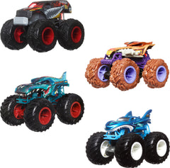 Hot Wheels Monster Trucks with giant wheels for epic crash and smash play.