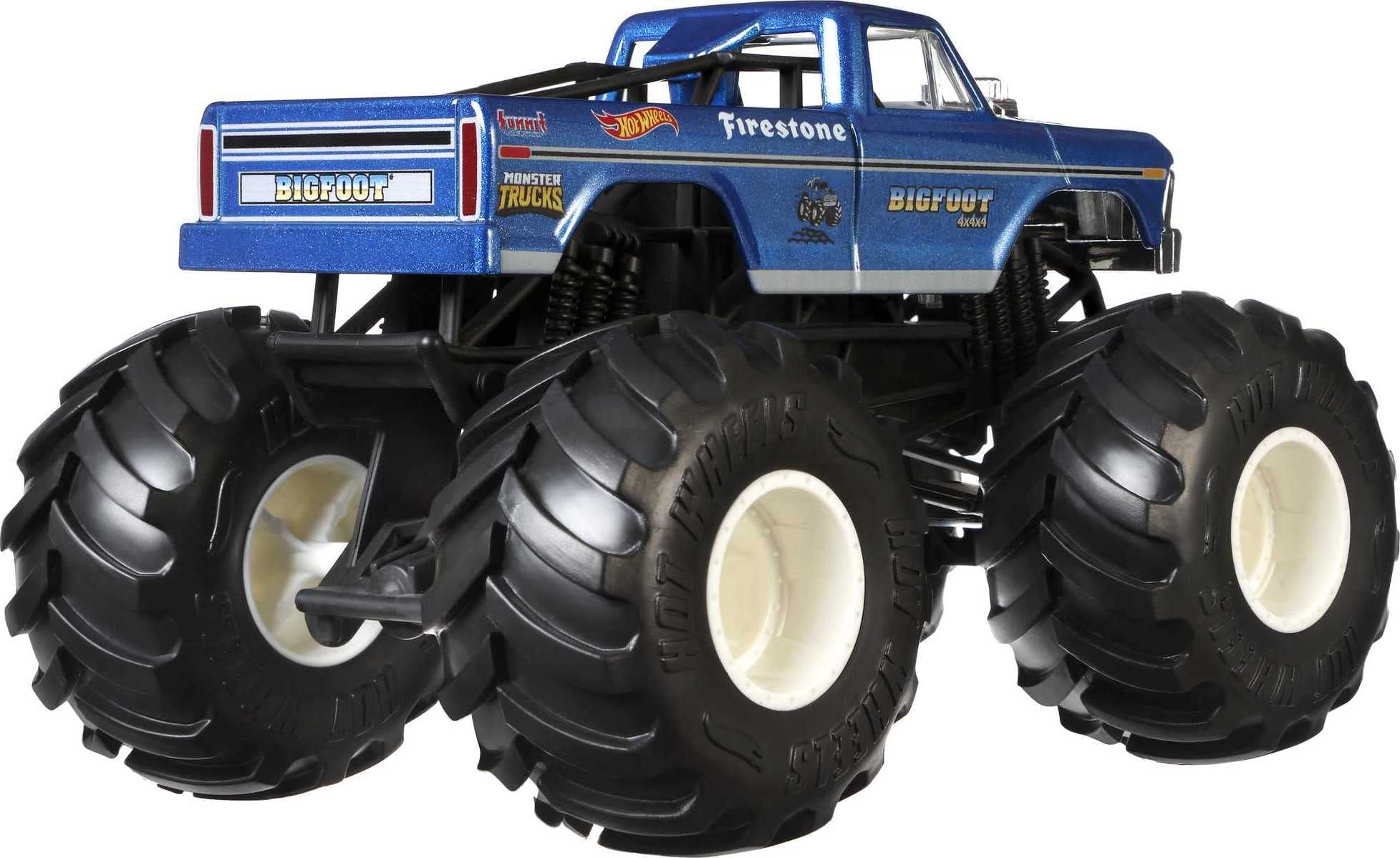 Kids playing with Hot Wheels Monster Trucks, simulating action-packed playtime scenarios.