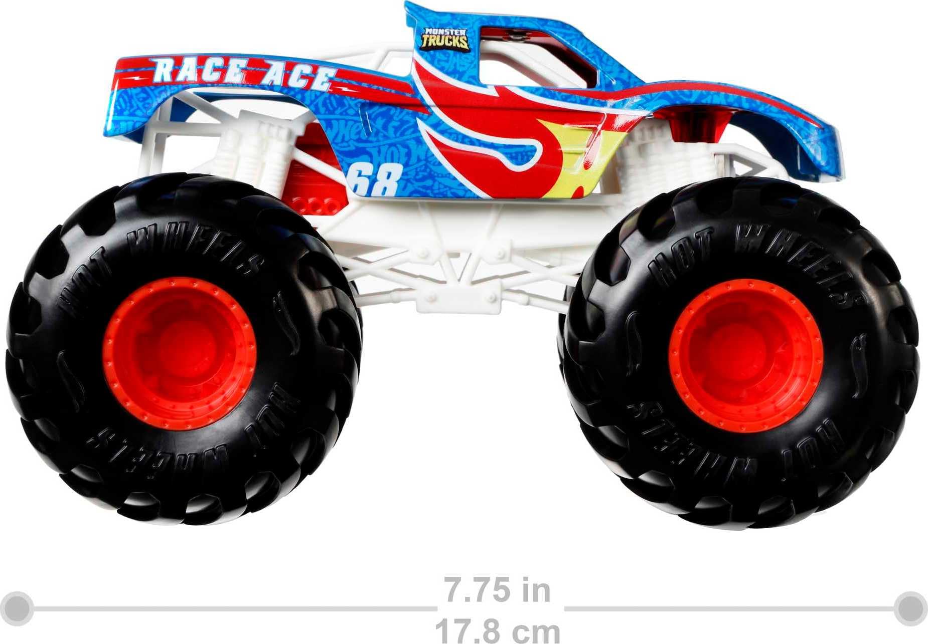 Hot Wheels Monster Trucks stunt-ready design for imaginative play.