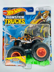 Hot Wheels Tiger Shark 1:64-scale monster truck for display and action-packed play