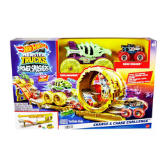 Hot Wheels Monster Trucks Track Set suitable for ages 4 and up for imaginative play.