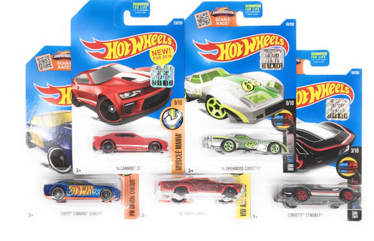 Hot Wheels Muscle Car Madness Mustangs ideal for desk displays and imaginative play