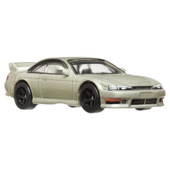Hot Wheels Nissan Silvia S14 metal-metal body for durability.