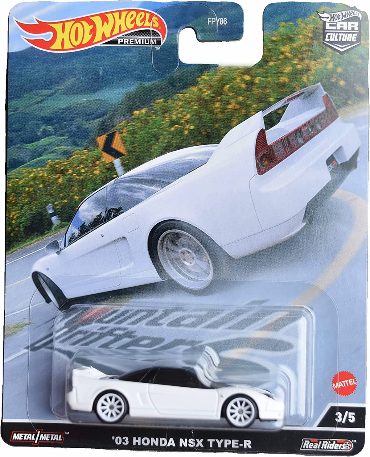 Hot Wheels NSX Type-R Mountain Drifters 1:64 die-cast for display and collection.