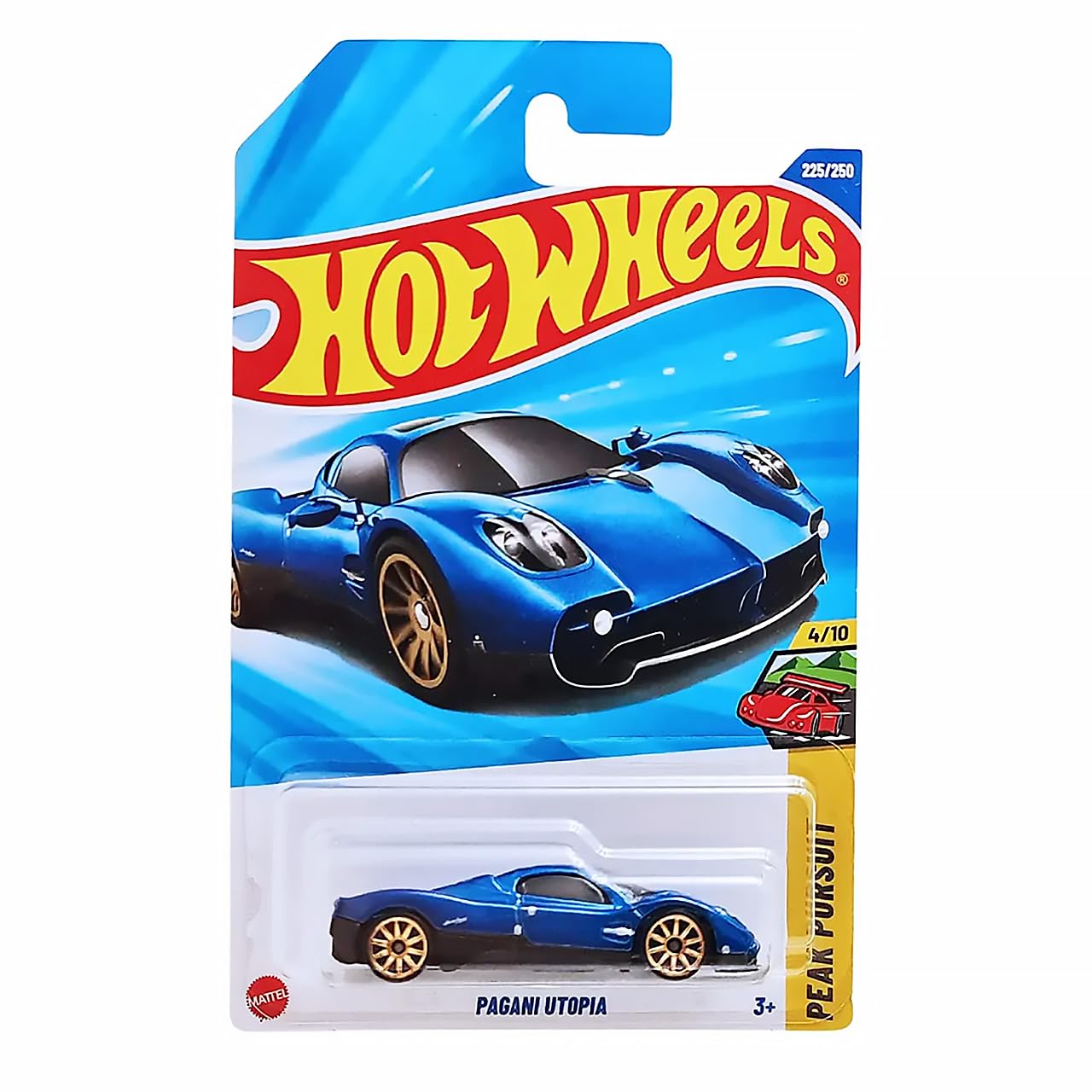 Hot Wheels Pagani Utopia Peak Persuit packaging box emphasizing collectability