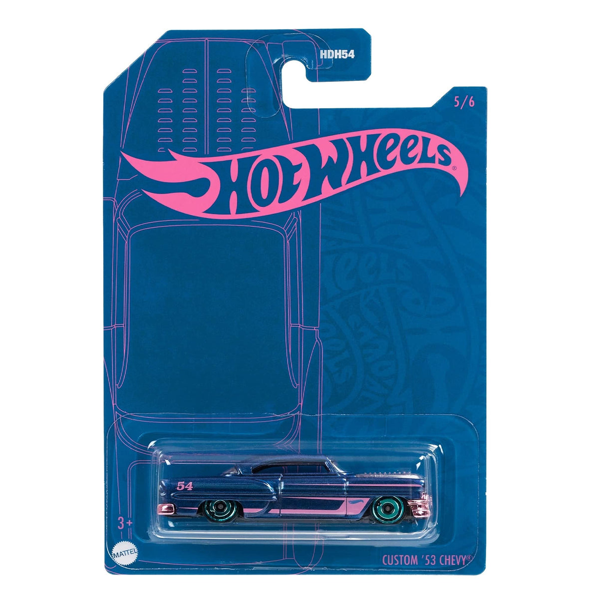 Hot Wheels Pearl and Chrome 53 Chevy for display and play
