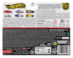 Hot Wheels Premium Car Culture 2-pack Real Riders tyres close-up highlights authentic quality.