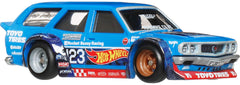 Hot Wheels Premium Car Culture Evo IX Wagon top view, showcases deco and branding.