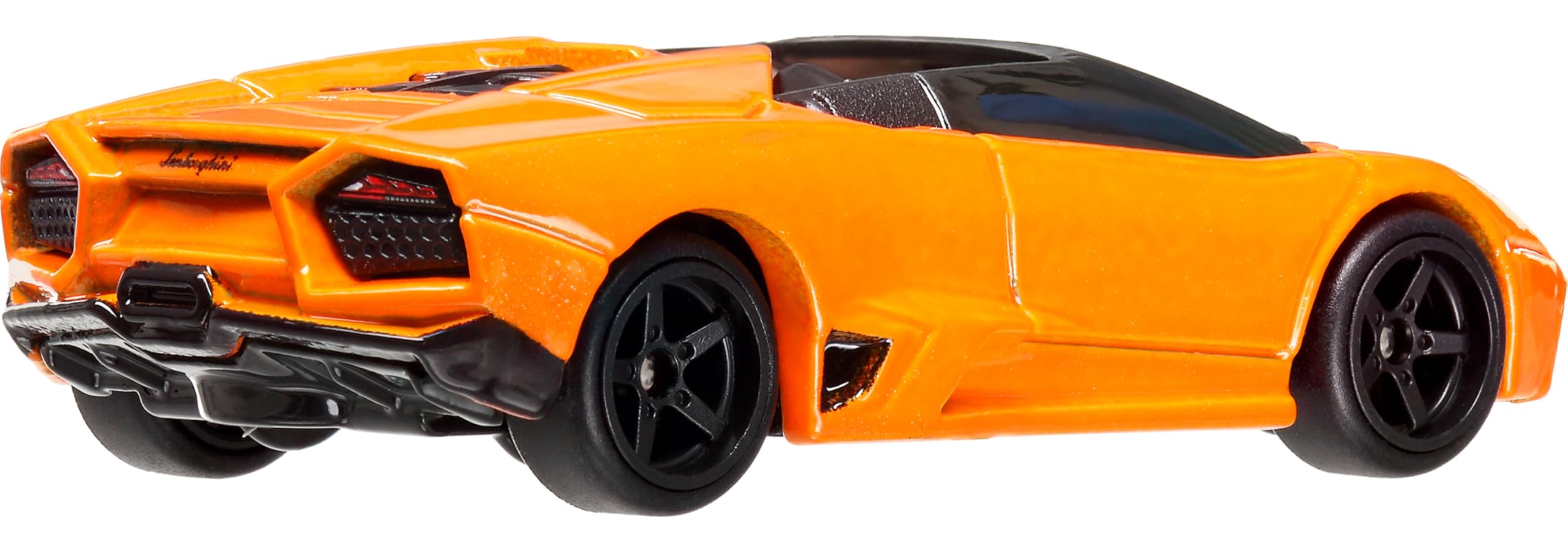 Hot Wheels Lamborghini Reventon Roadster 1:64 back view captures authentic silhouette for display