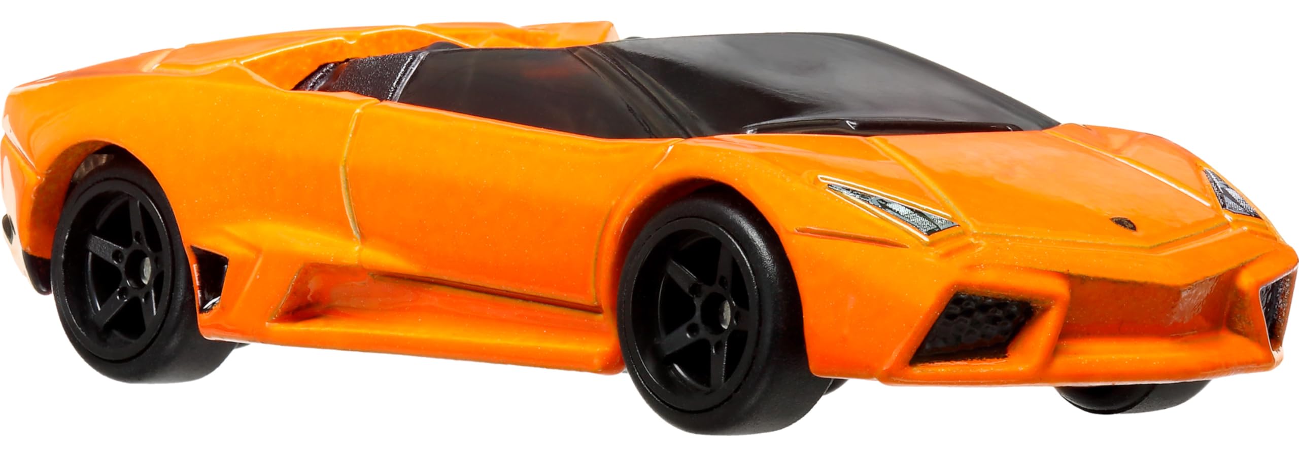 Hot Wheels Lamborghini Reventon Roadster 1:64 top view showcases authentic detailing for display
