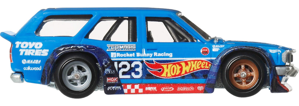 Hot Wheels Premium Car Culture Evo IX Wagon Real Riders tires, for authentic feel.