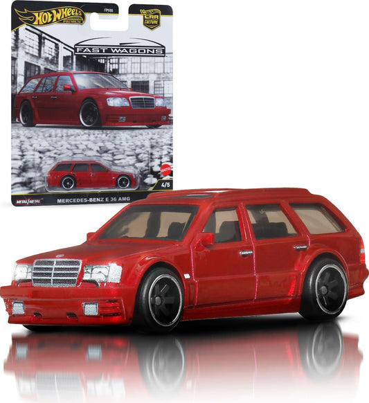 Hot Wheels Mercedes-Benz AMG E 36 Estate side view, premium Car Culture detail