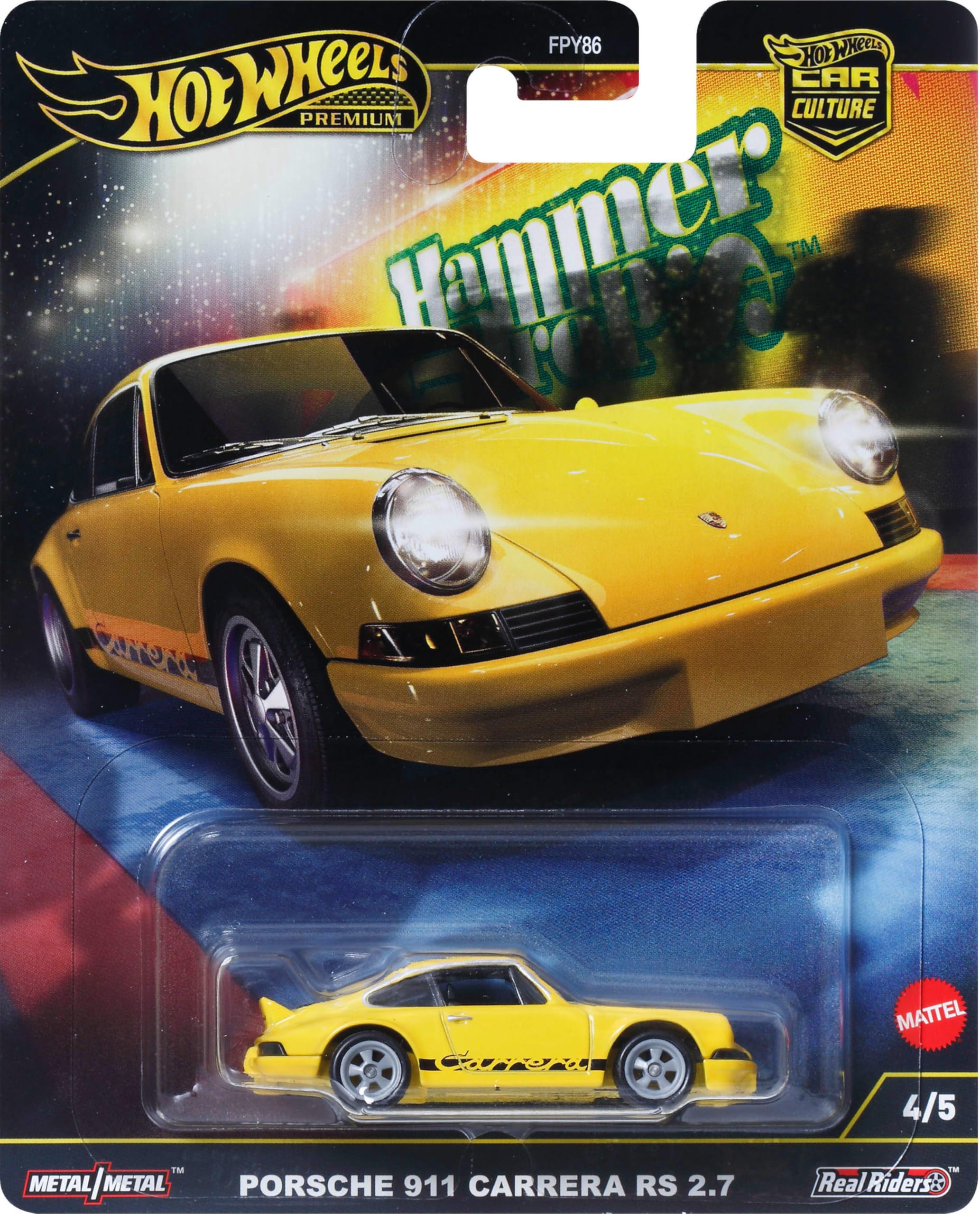 Hot Wheels authentic deco on Porsche 911 Carrera RS 2.7 replica.