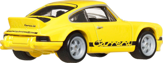 Hot Wheels Porsche 911 Carrera RS 2.7 top view highlighting ducktail spoiler.