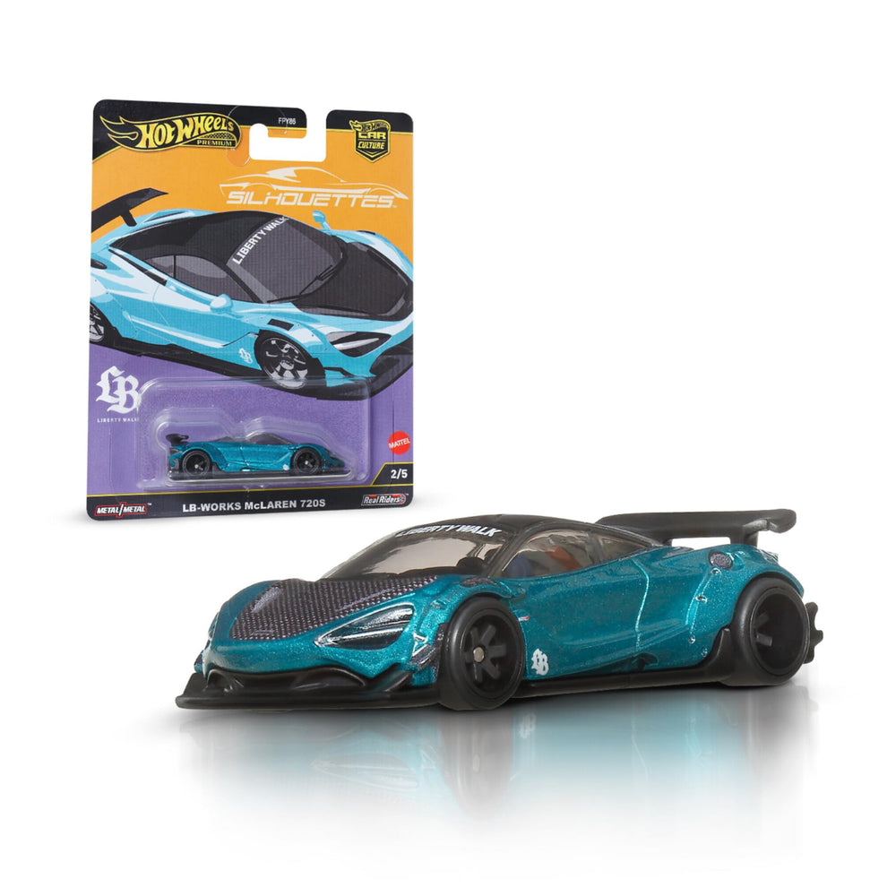 Hot Wheels LB-WORKS McLaren 720S with Real Riders tires for authentic display realism